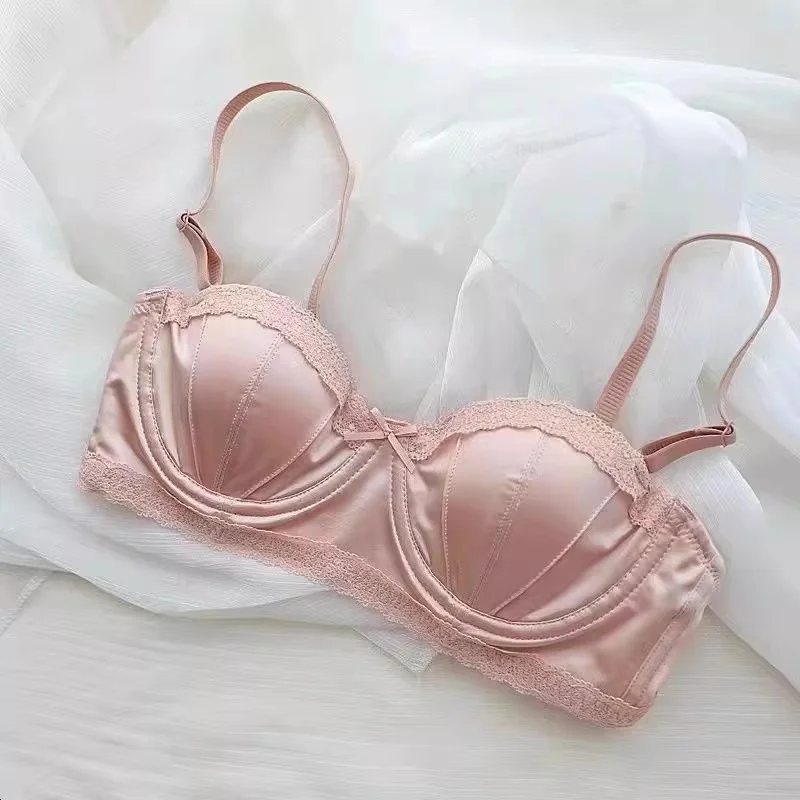 Sujetador de Encaje Francés Ultrafino Sin Costuras Push Up para Mujer, Busto Pequeño, Nuevo Estilo Sexy 2026, Tallas S-XL, ¡OFERTA!