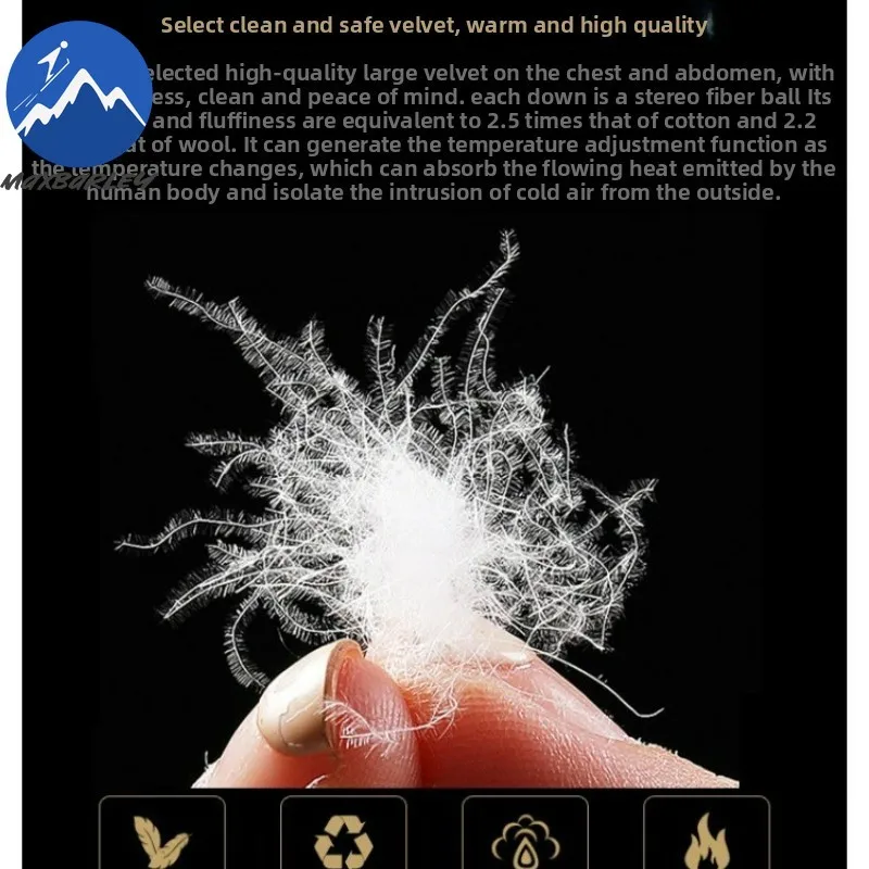 Maxbarley Winter Warm Down Jacket Men Fashion Luxury Detachable White Duck Down Liner Parka Outdoor Ski Lightweight Hooded Coat