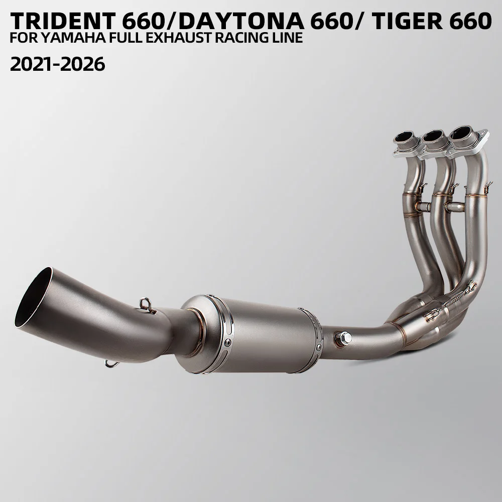 Colector de escape de 51 mm para motocicleta Triumph Daytona 660, Tiger Sport 660, Trident 660, Daytona/Tiger/Trident 660 2021-2026, kit para moto