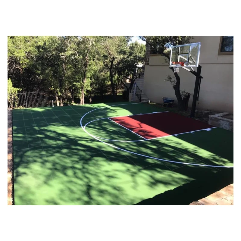 Customized 30x30 Feet Rubber Modular Floor Outdoor Basketball Sports Court In Various Colors For Basketball & Sports Flooring