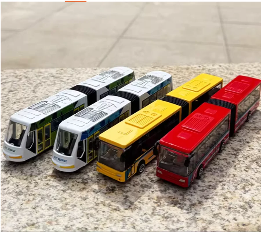 1: 87 alloy double section bus model, simulation city bus toy, Tour car children's gift, wholesale