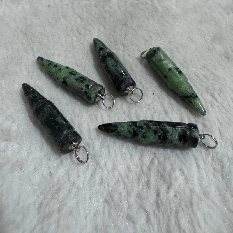 قلادة من الياقوت الطبيعي ، أحجار كريمة للشفاء ، قلادة برصاصات ، قلادة ياقوت ، 10 × 43 ، بيع بالجملة ، 5