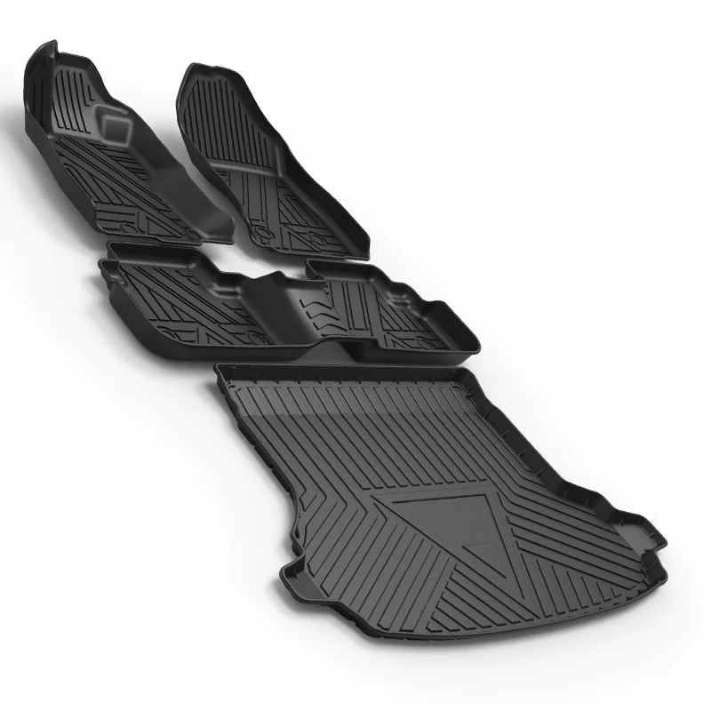 LHD Car Floor Mats Double Layer TPE Foot Pads Interior Floorliner For Subaru Forester SK 2023 2019 2020 2021 2022 Accessories