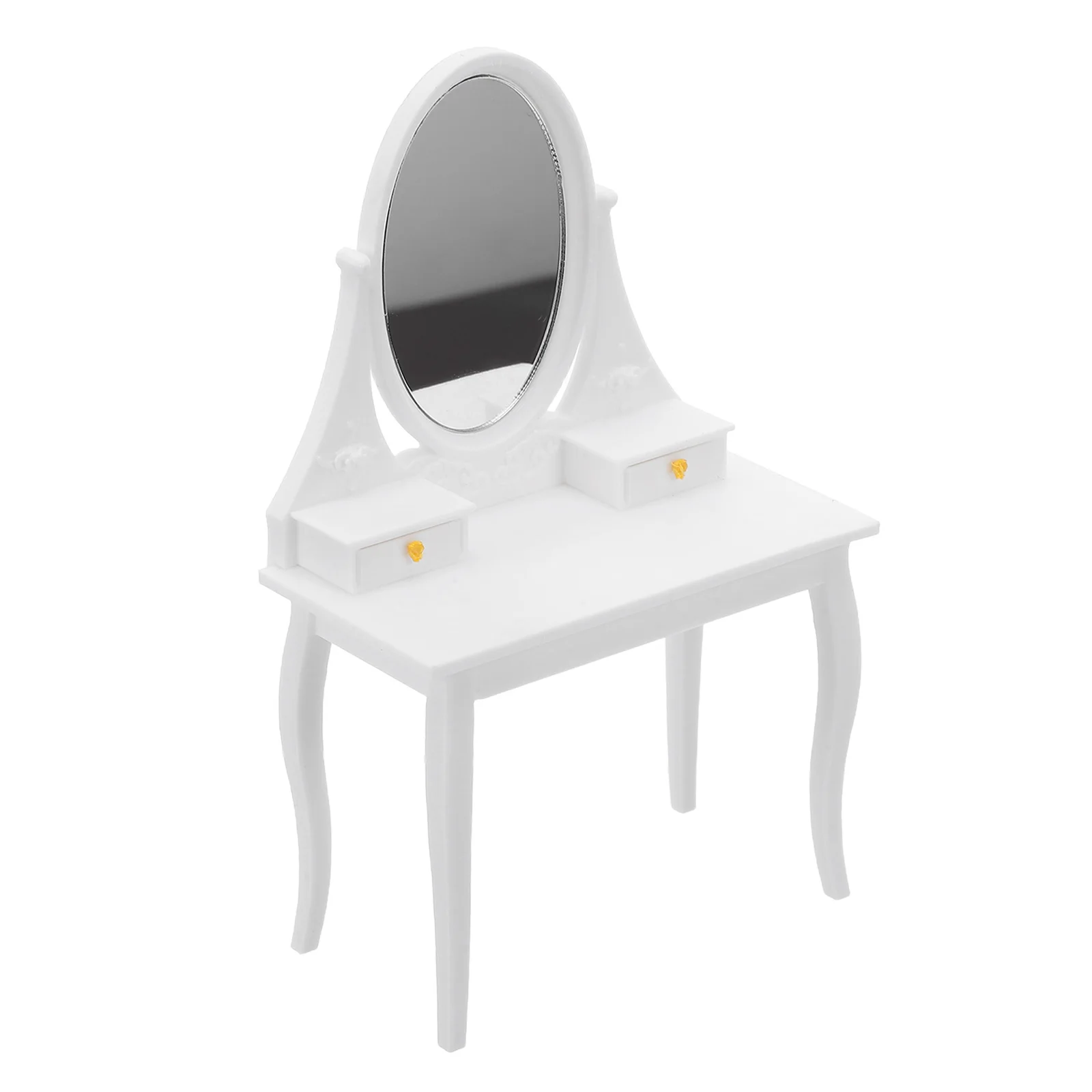 

Mini Dressing Table With Mirror Drawers Realistic Dollhouse Bedroom Furniture Set For Kids Play Miniature Pla Safe Edges