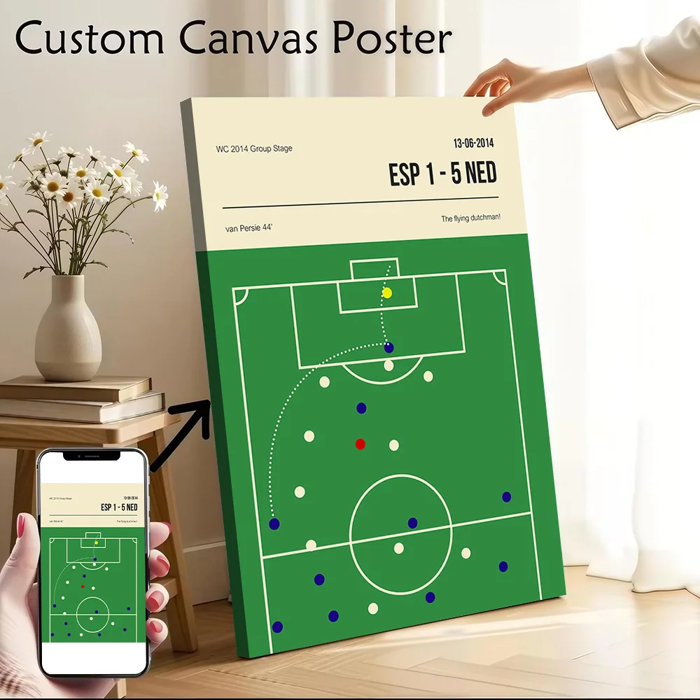 Van Persie Flying Header Poster Canvas Wall Art Personalized Print Modern Painting Perfect Gift for Decorative Paintings Bedroom