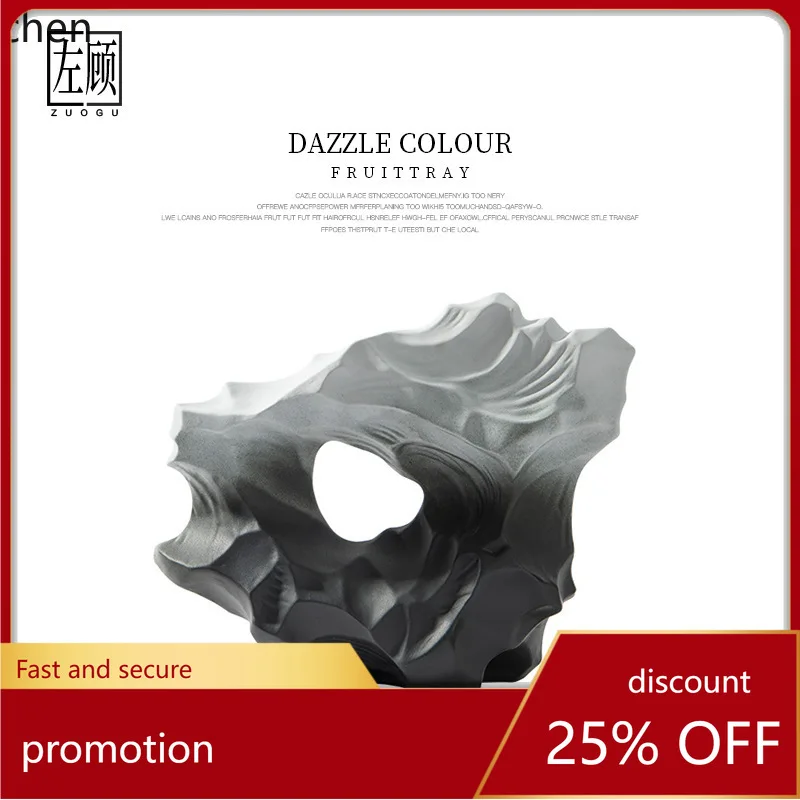 YFY New Chinese Style  Ink Painting  Taihu Stone Coral Stone Sales Office Model Room Wine Cabinet Ornament Soft Decoration
