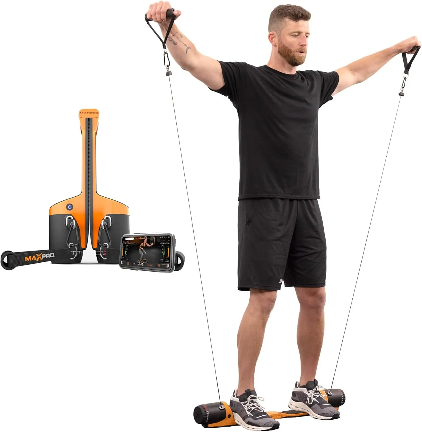 Fitness: Cable Home Gym | As Seen on Shark Tank | Versatile, Portable, Bluetooth Connected | Strength,  , Cardio,