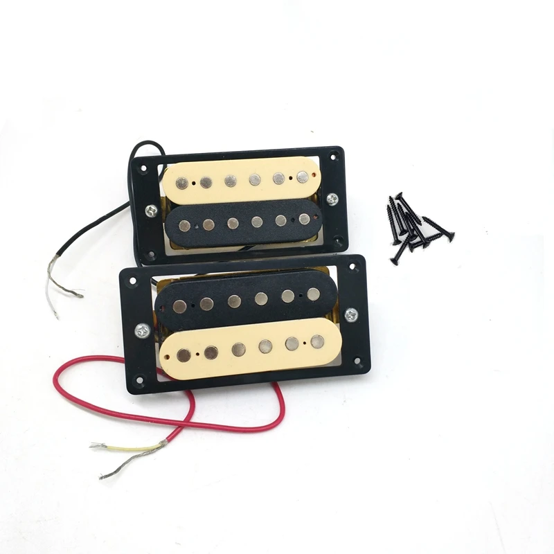 2Pcs Electric Guitar Pickups 50/52 Zebra Faced Humbucker Double Coil Electric Guitar Pickups