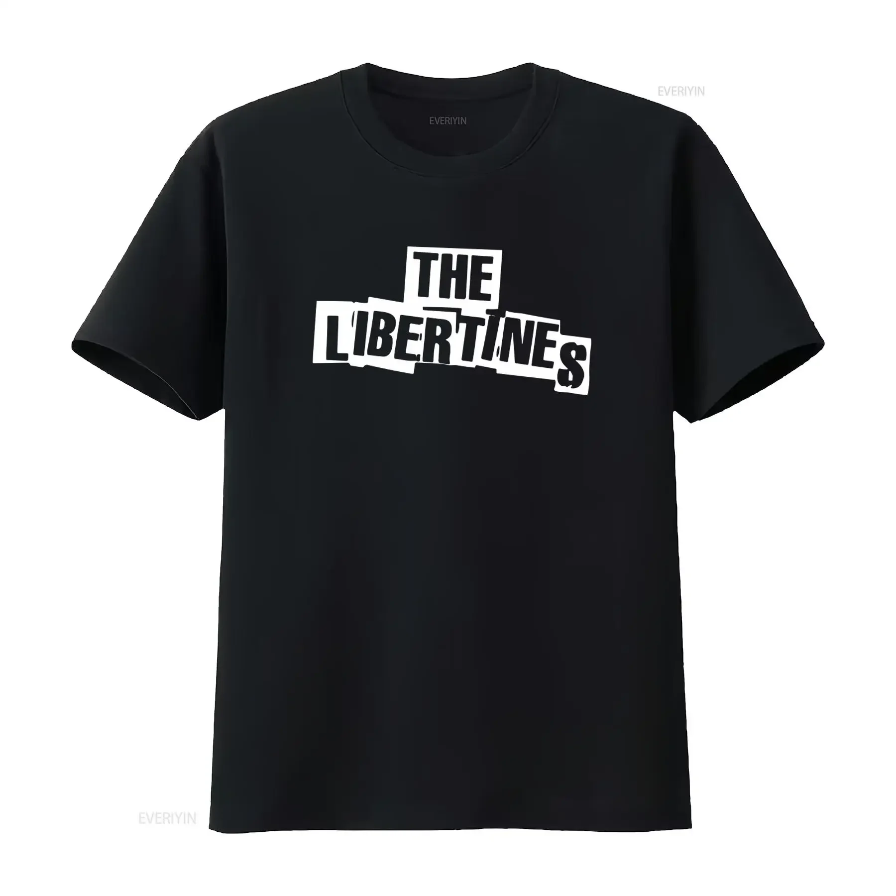 The Libertines T-Shirt mit Logo-Print im Rockband-Stil, Vintage-Waschung, Grafikdruck, atmungsaktiv, dehnbar, stilvoll, vielseitig, bequem