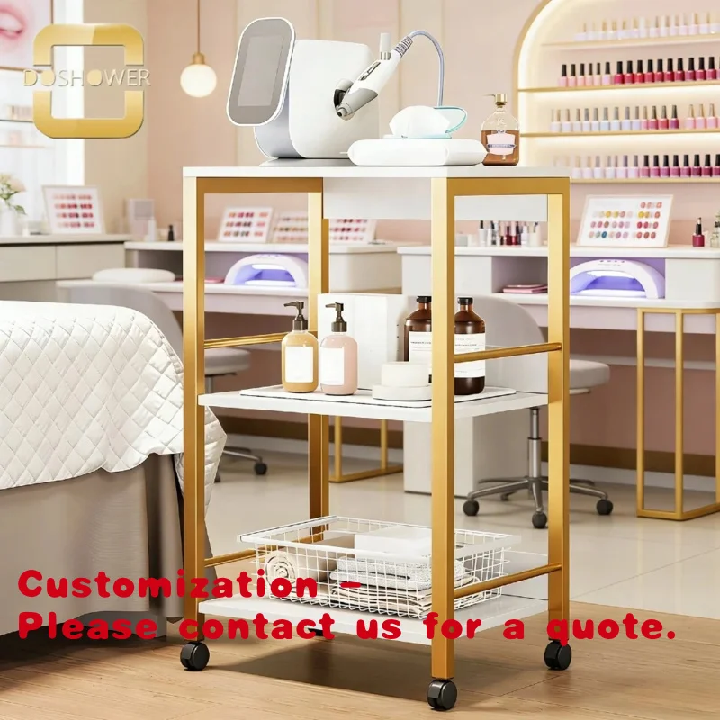 

Customize.Customizable Color and Style Rolling Storage Carts Manicure Bar Massage and Custom-Made Nail Art Salon