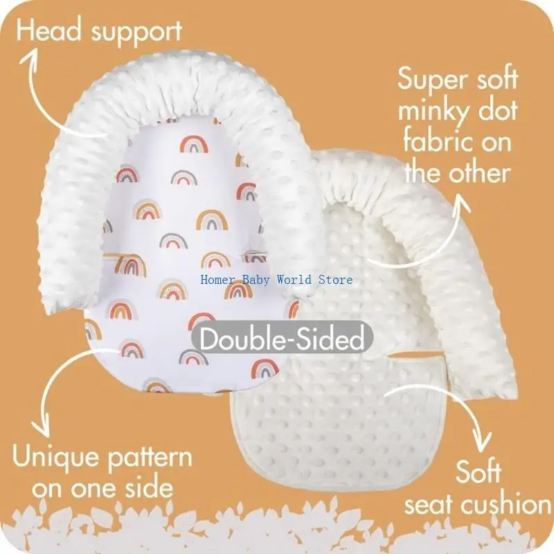 

B2QD Soft Newborns Head Support Baby Head Cushions Upgrades for Safety Seats & Swings