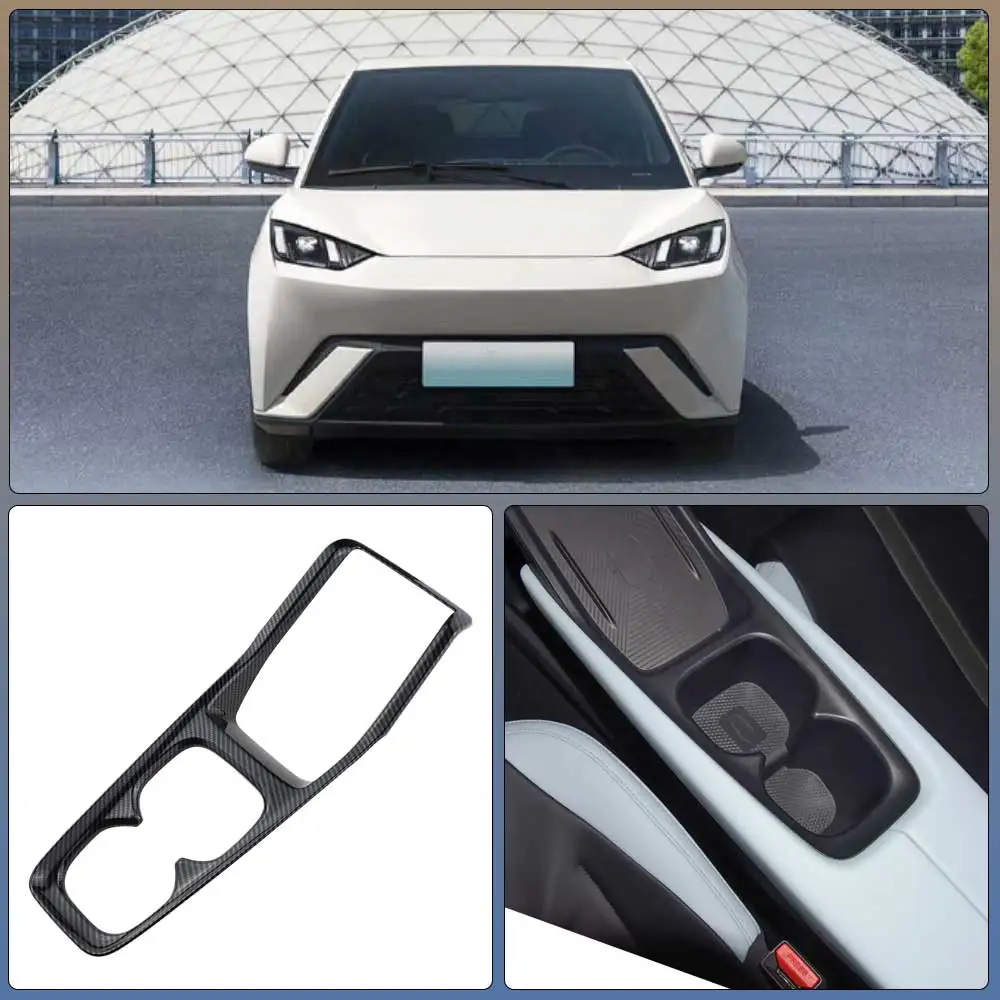 Car Center Cup Holder Trim Cover for BYD Dolphin Mini Seagull Dolphin Surf 2024 2025 LHD Interior Modification Accessory
