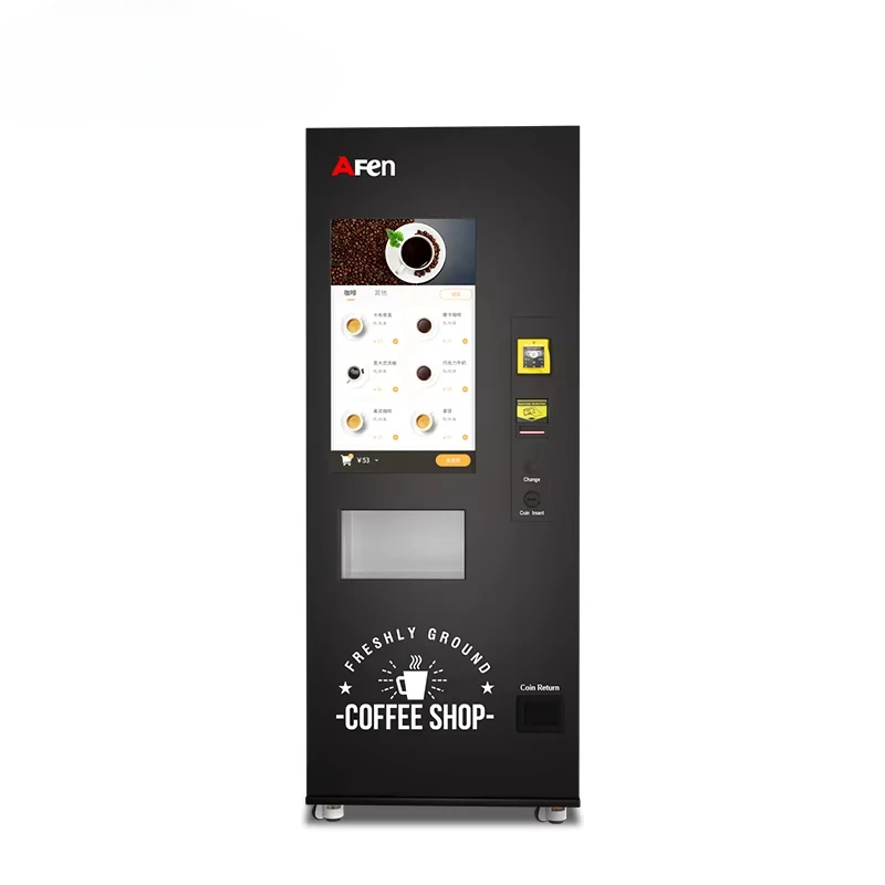 Automatischer Hot Fresh Ground Smart Kaffee automat mit Cash Coin Acceptor Kreditkarte