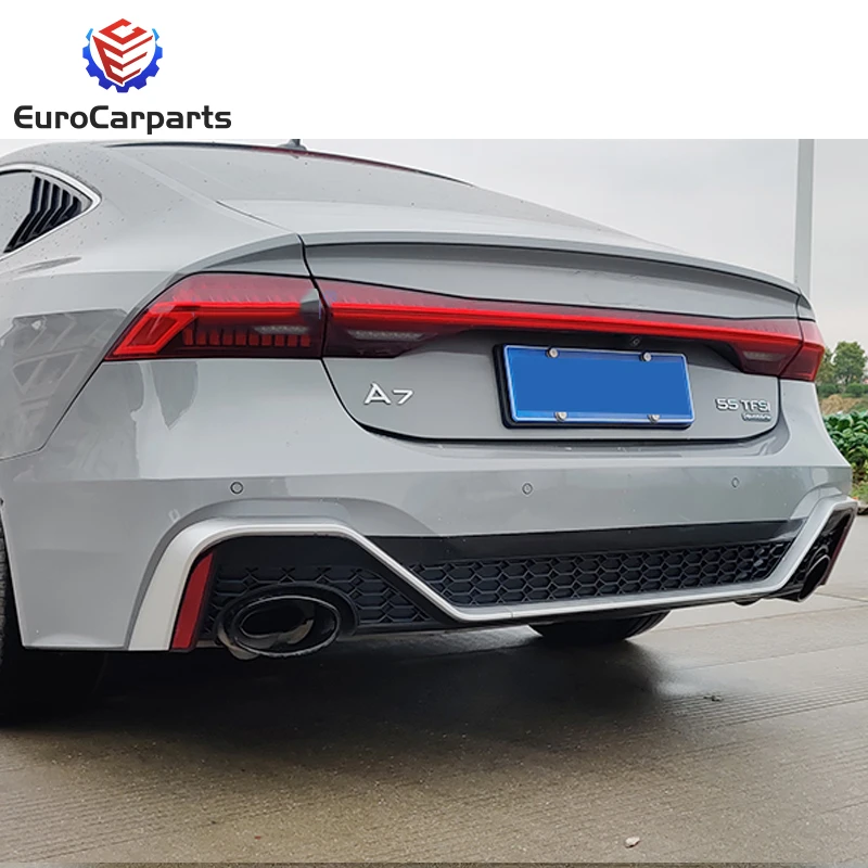 STLF2019-2021Y RS7 المصد الخلفي ل A7 ترقية RS7 نمط جسم السيارة أطقم المصد الأمامي المصد الخلفي الناشر الخلفي الشفاه نظام جسم السيارة