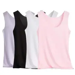 Women Vest T-shirt Summer Seamless Ice Silk Vest Women Wear Undershirt Underwear All Match Casual Tank Tops Women Blouse Camis