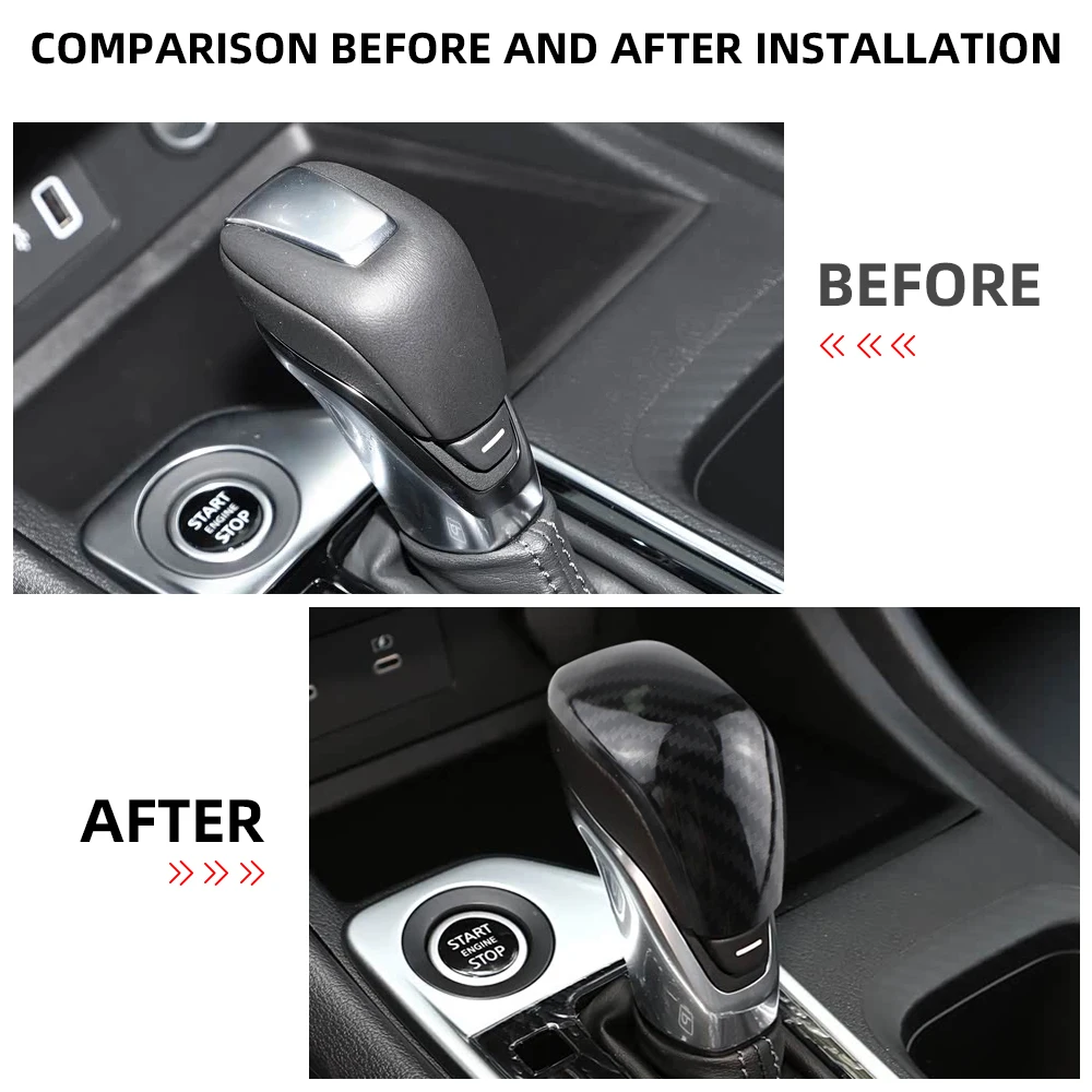 ABS ألياف الكربون مقبض ناقل حركة السيارة غطاء رأس الكسوة لنيسان سيلفي سنترا 2020 اكسسوارات السيارات الداخلية