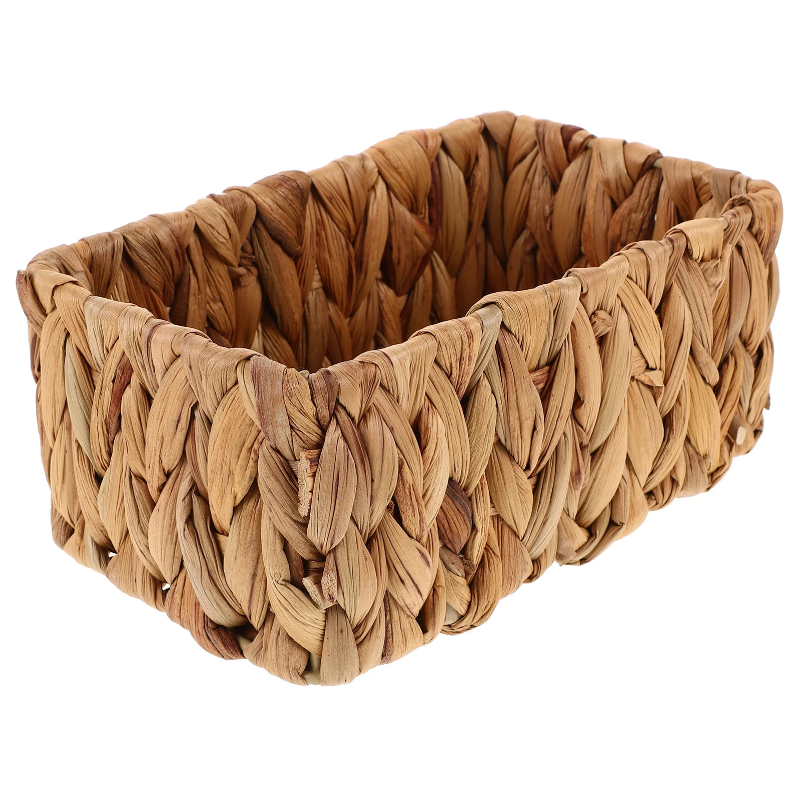 

Handwoven Seagrass Storage Basket Rectangle Woven Organizing Bin For Bathroom Kitchen Desktop Office Home Utility Small Basket