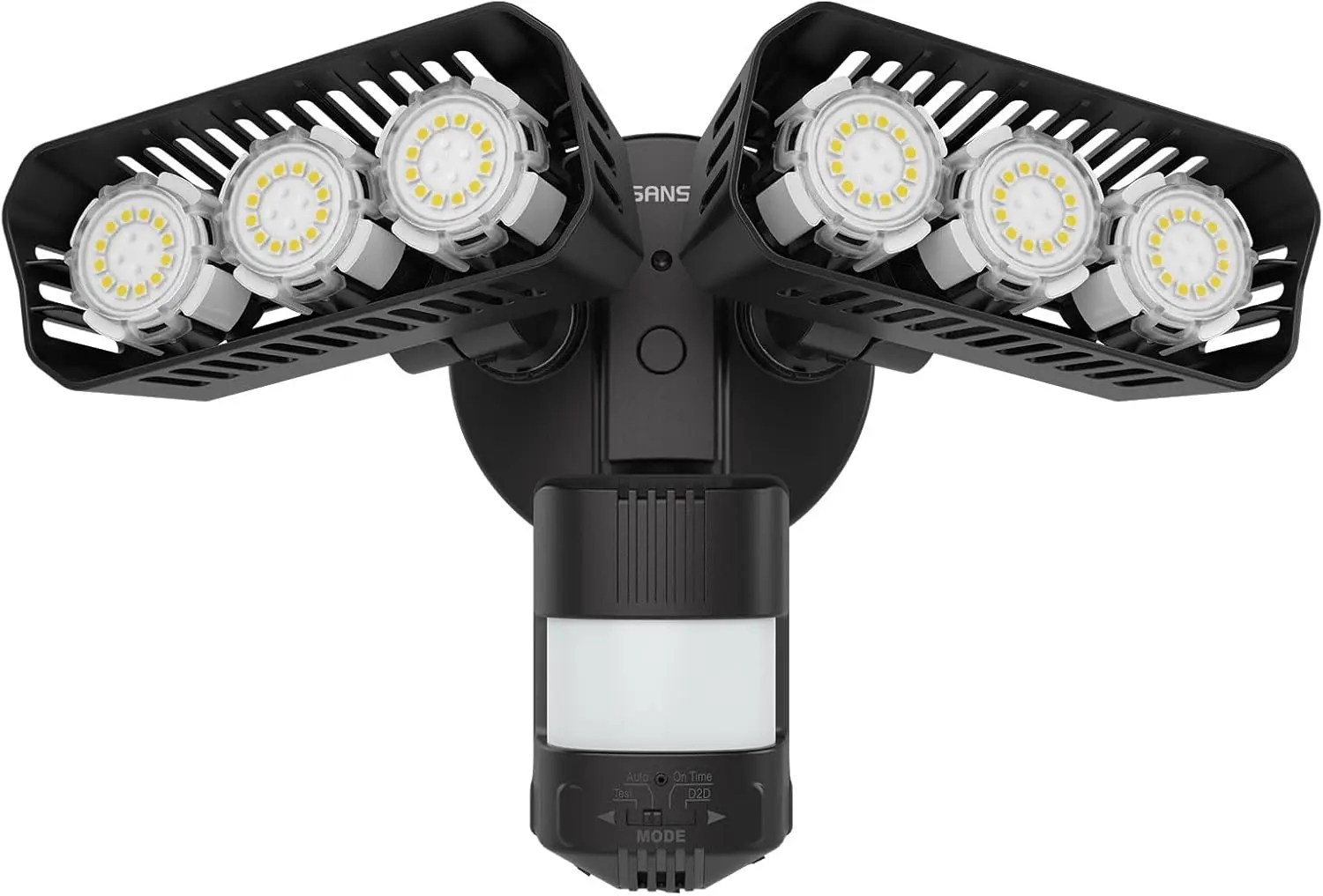 

38W 5000LM Motion Sensor Outdoor Lights, 500W Equiv 5000K, IP65 Waterproof, 4 Mode Adjustable, Dusk to Dawn, Flood Light for Garage, Yard, Porch (Black)