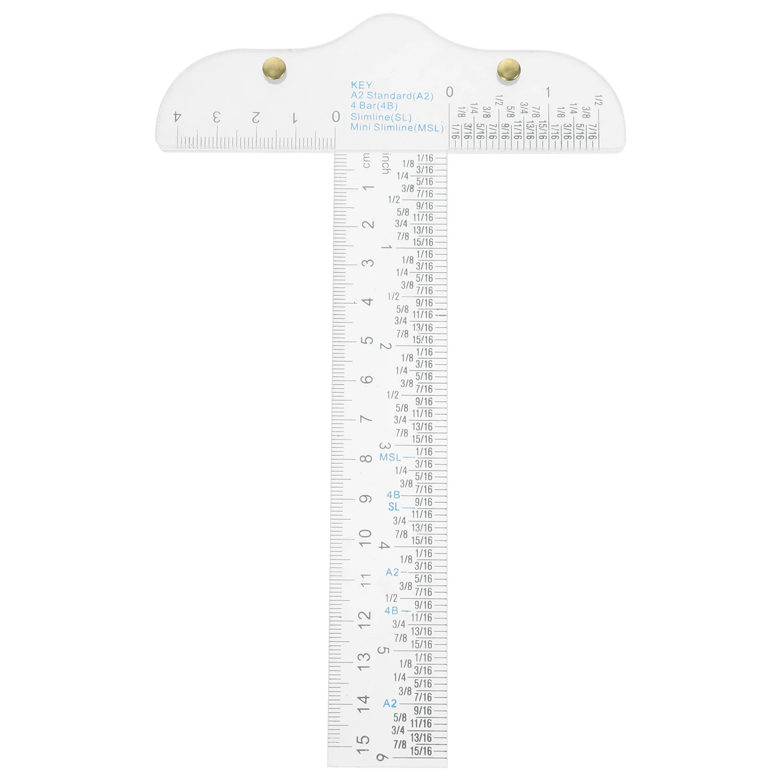T Shape Ruler Transparent Plastic Measuring Tool for Accurate Calibrations in Classroom Office Home Plastic T Shape Ruler