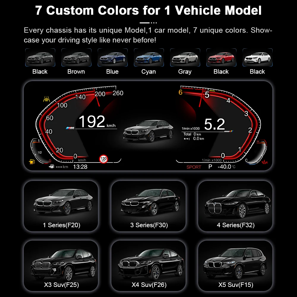 عداد السرعة LCD مقاس 11 بوصة من AUTOTOP لوحة قمرة القيادة الافتراضية لسيارات BMW 1 series E81 E82 E87 E88 2006-2015، موسيقى الملاحة اللاسلكية Carplay #5