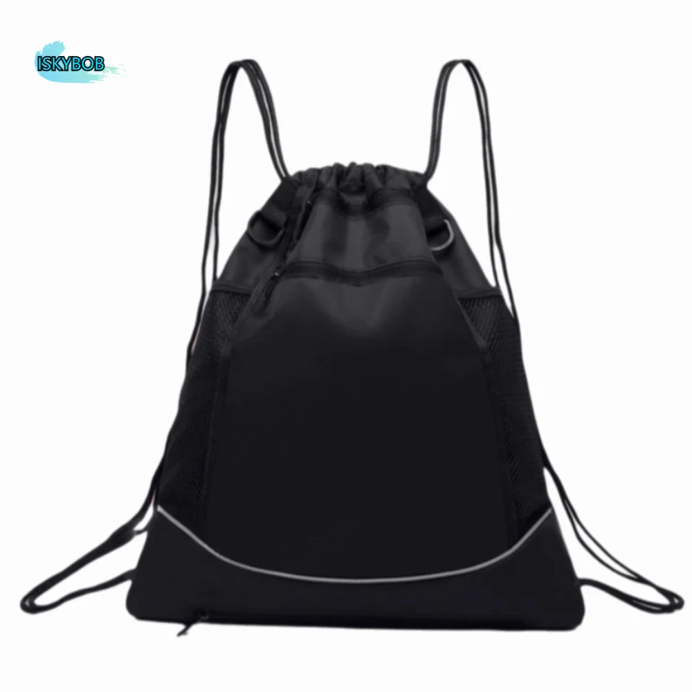 

Waterproof Sports Ball Backpack Drawstring Polyester Travel Gym Shoulders Bag Large Capacity Multifunctional