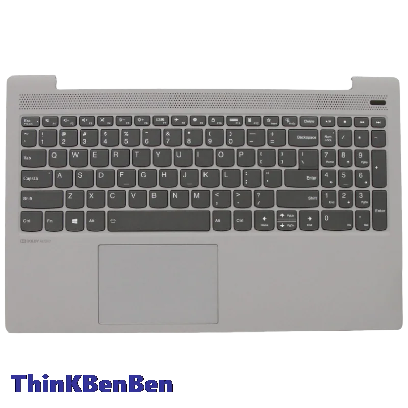 US English Platinum Grey Keyboard Upper Case Palmrest Shell Cover For Lenovo Ideapad 5 15 ITL05 IIL05 ALC05 ARE05 5CB0X56085