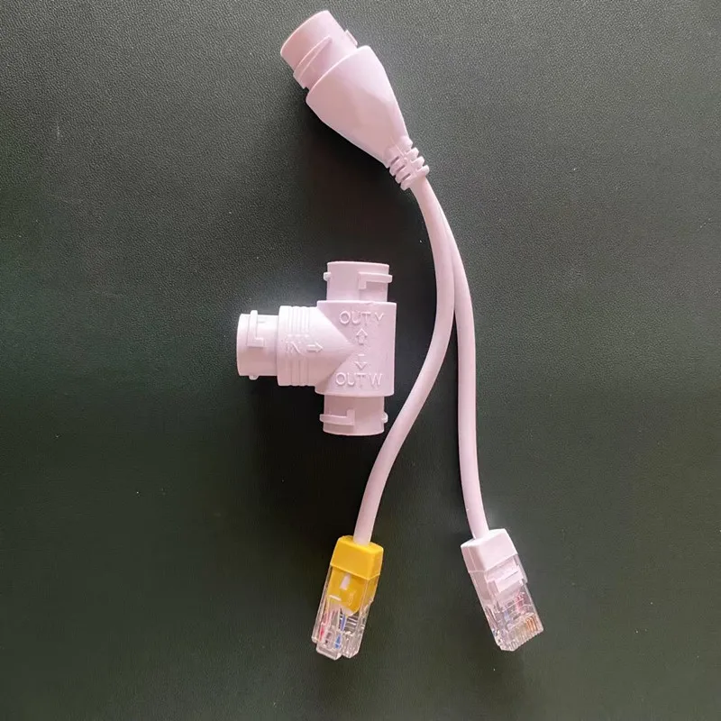 Cable divisor POE 1 a 2 conector Ethernet RJ45 Cable combinador POE para cámara IP