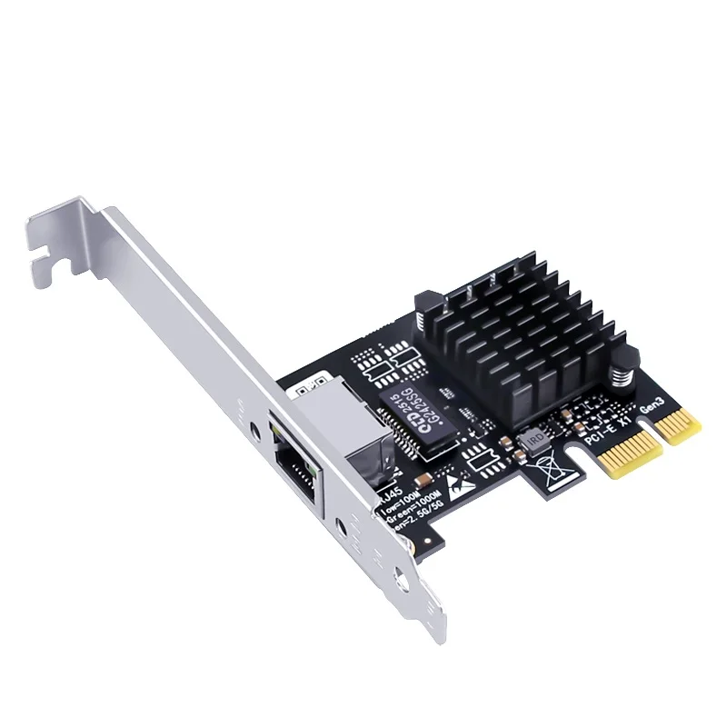 Ordinateur 5G carte réseau filaire Ethernet 5Gbps ordinateur de bureau PCI-E x1 à 5G adaptateur réseau 5000Mbps, adapté pour Windows 10/11