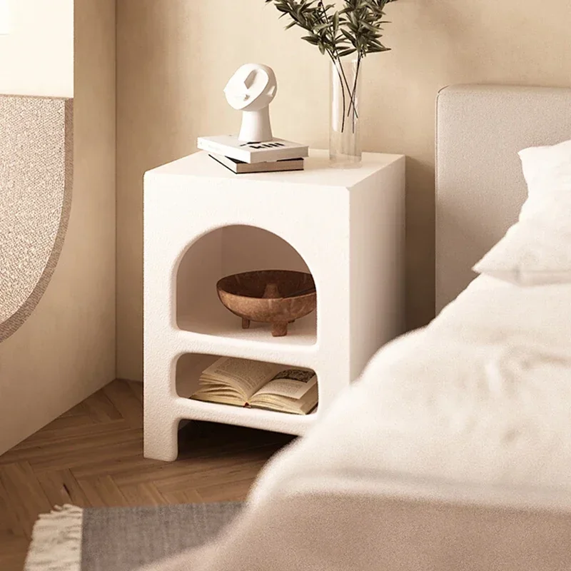Cream Style White Side Table Easy Installation High Quality Stable Structure Durable Build Premium Quality Easy to Clean