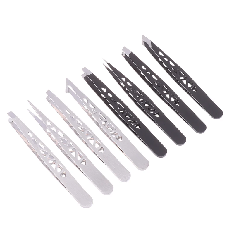 1/4 قطعة المهنية الفولاذ المقاوم للصدأ رمش ملحقات الملقط لاش الفنانين عالية الدقة سوبيرهارد مكافحة ساكنة الملقط