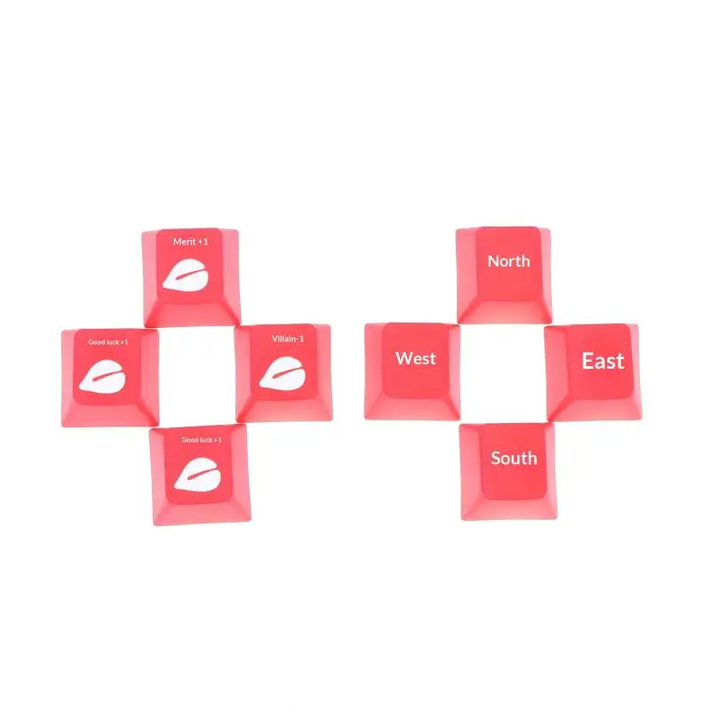 Keycaps Translucent Direction Keys Mechanical Keyboard Accessories ABS Chinese Culture East South West North Red