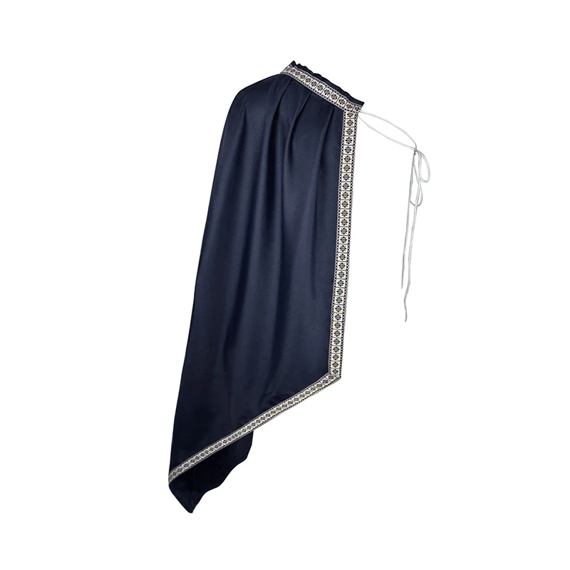 Capa de caballero Medieval, cuello con cordón de medio hombro, chal de guerrero renacentista, disfraces de Cosplay de gladiador samurái para Halloween para hombres