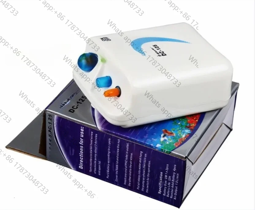 DC-125 Aquarium pump outdoor fishing portable oxygen pump fish aquarium air compressor battery aerator compressor ornament