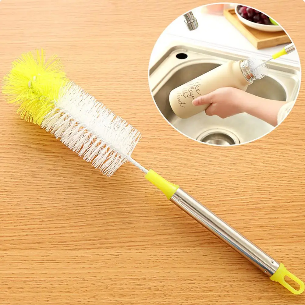 

1pcs random color Long Handle Bottle Brush Cleaner for Kitchen Cleaning Brush Wooden Handle Nylon Bristles Small Brush Z8H2
