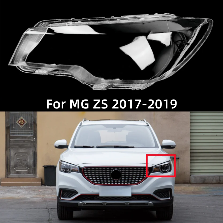 

For MG ZS 2017 2018 2019 Transparent Lampshade Lamp Shade Headlamp Cover Headlight Shell Plexiglass