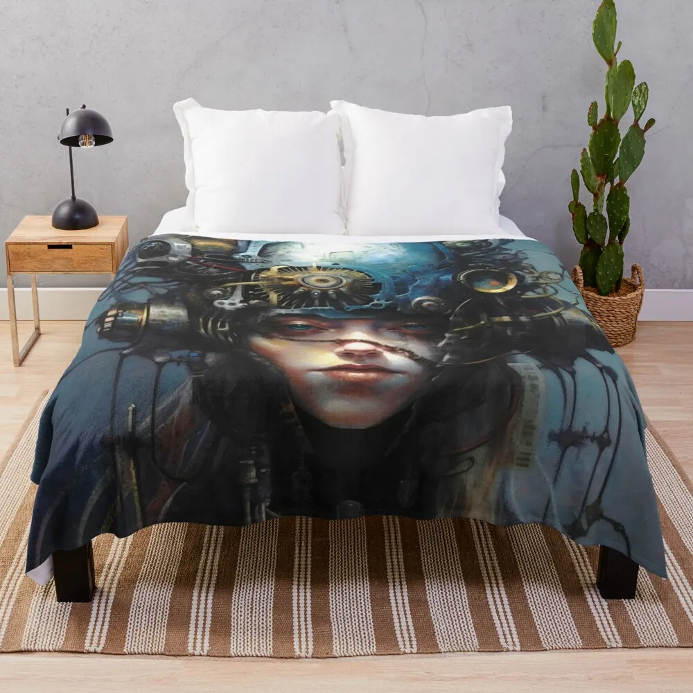 

Waterpixel Art #79 Throw Blanket Sofa Quilt Designers Bed linens warm winter Plaid on the sofa Blankets