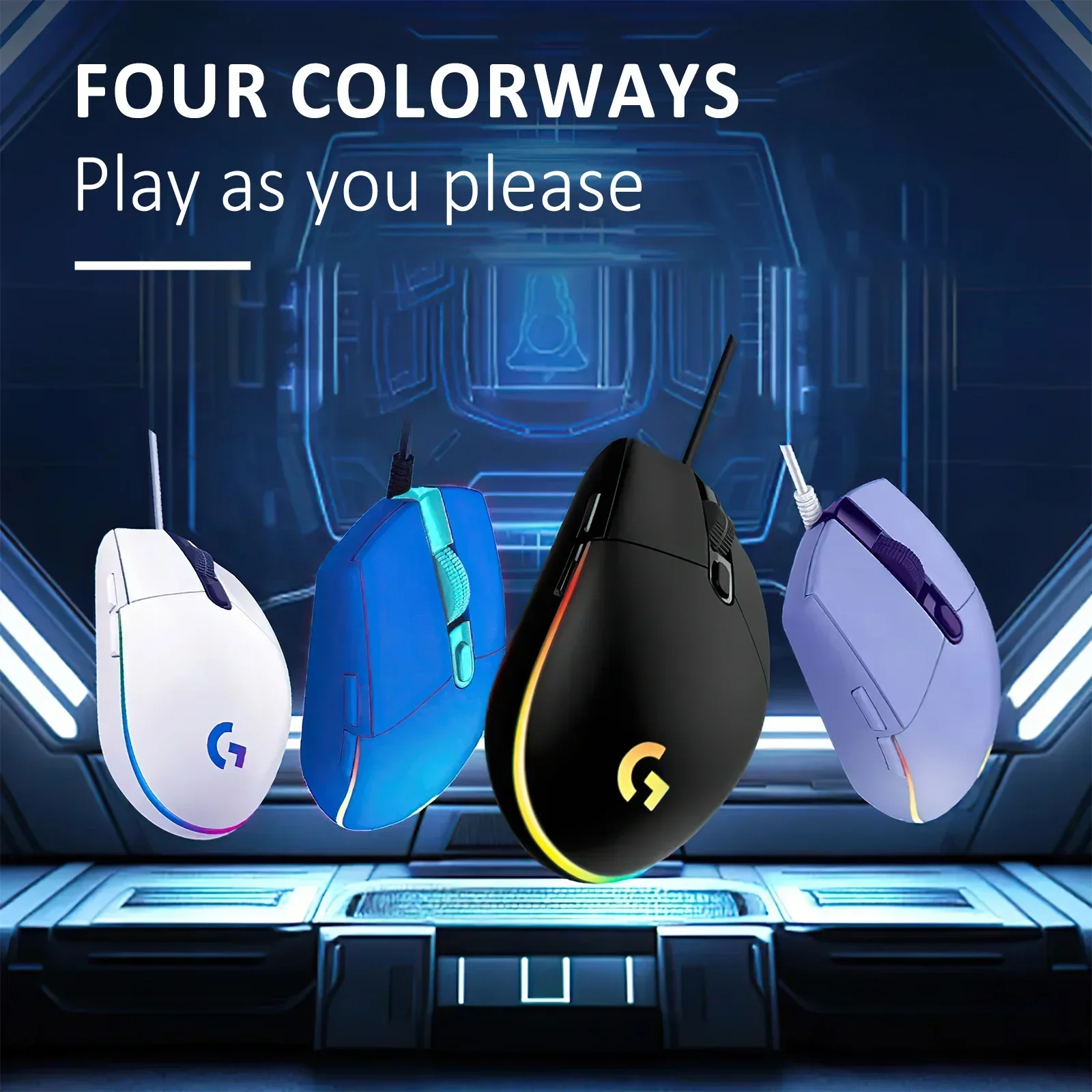 

Logitech G102/G203 Second Generation Wired Esports Gaming Mouse Mechanical Peripherals for PC Gaming
