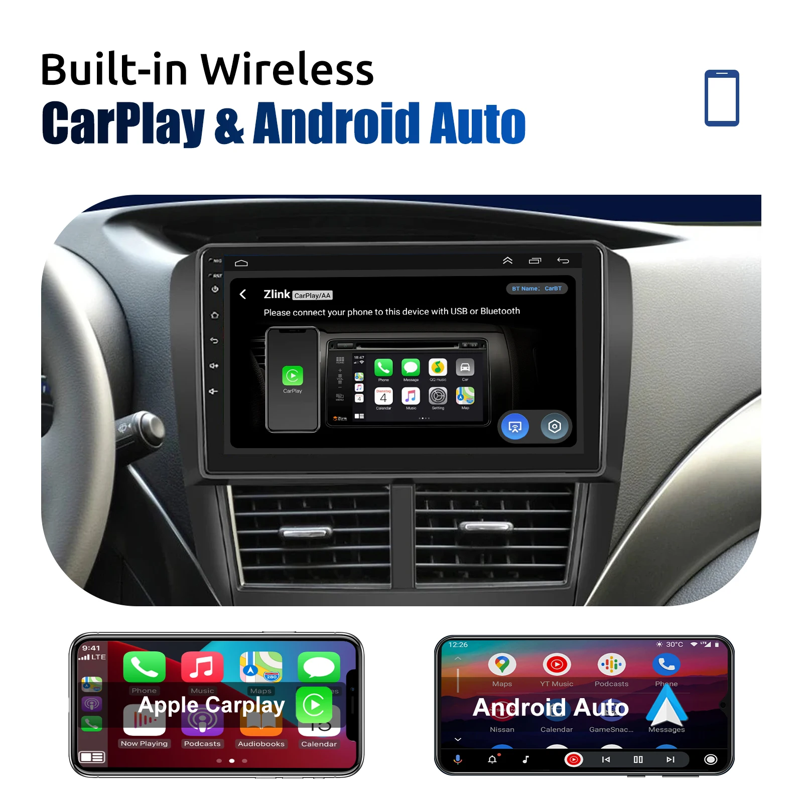 أندرويد 15 راديو السيارة مشغل وسائط متعددة لسوبارو فورستر 3 SH WRX 2007-2013 لسوبارو امبريزا GH GE 2 Din GPS رئيس وحدة DSP #5