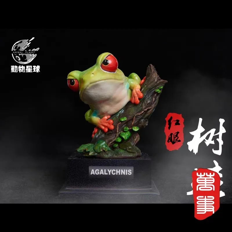 Original Animal Planet Jungle Series Agalychnis Callidryas Red-eyed Tree Frog Action Figure Model Toys Gifts Collection Ornament