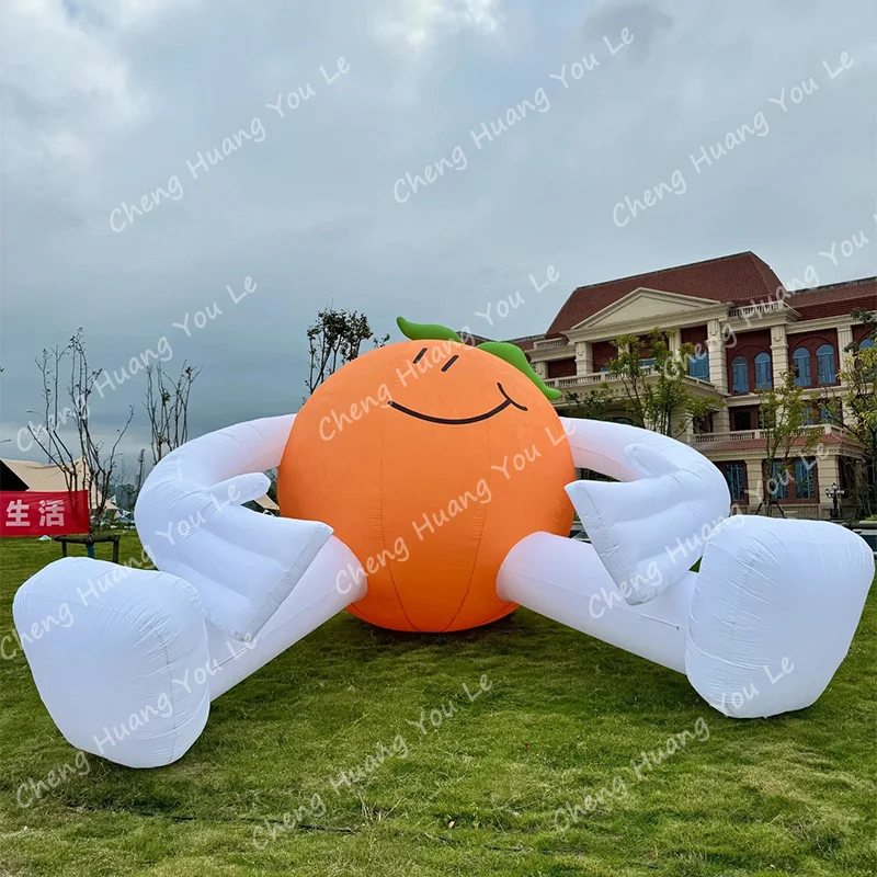 Outdoor advertising decoration inflatable fruit doll cartoon orange pear lemon persimmon with air blower