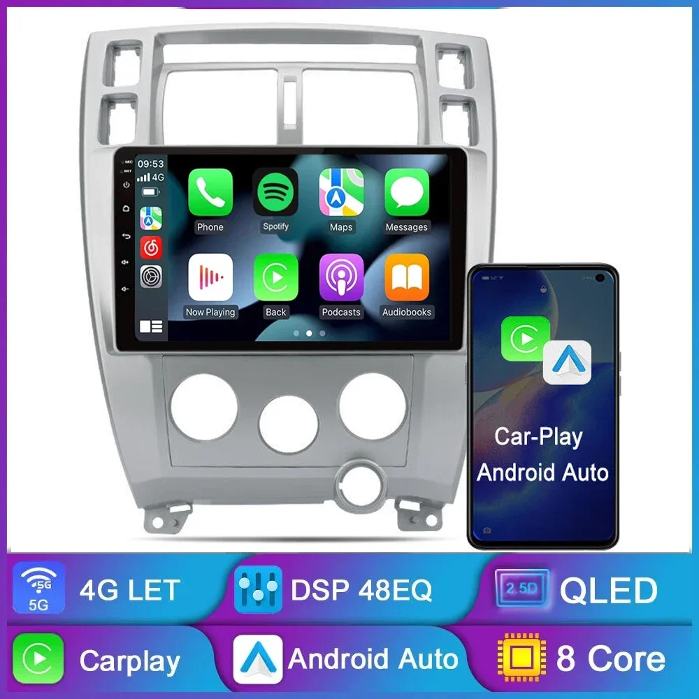 

2Din For Hyundai Tucson 2004-2009 Android 13 Car Stereo Radio Multimedia Video Player Navigation GPS Head Unit Wireless Carplay