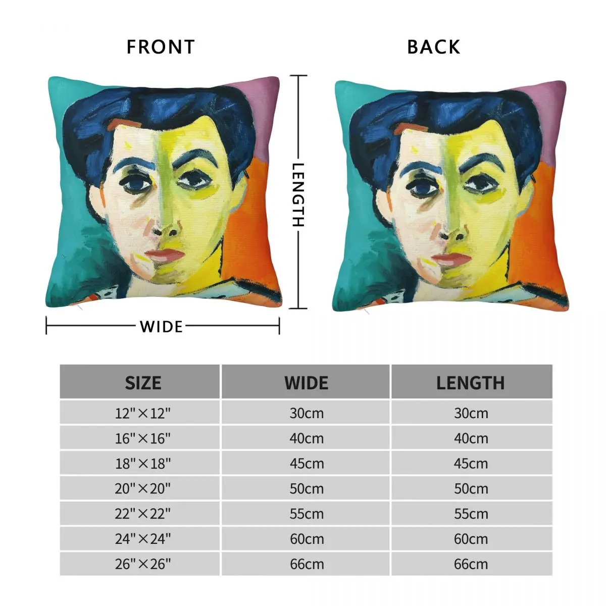 Recreation Of Portrait Of Madame Square Pillowcase Polyester Linen Velvet Printed Zip Decor Room