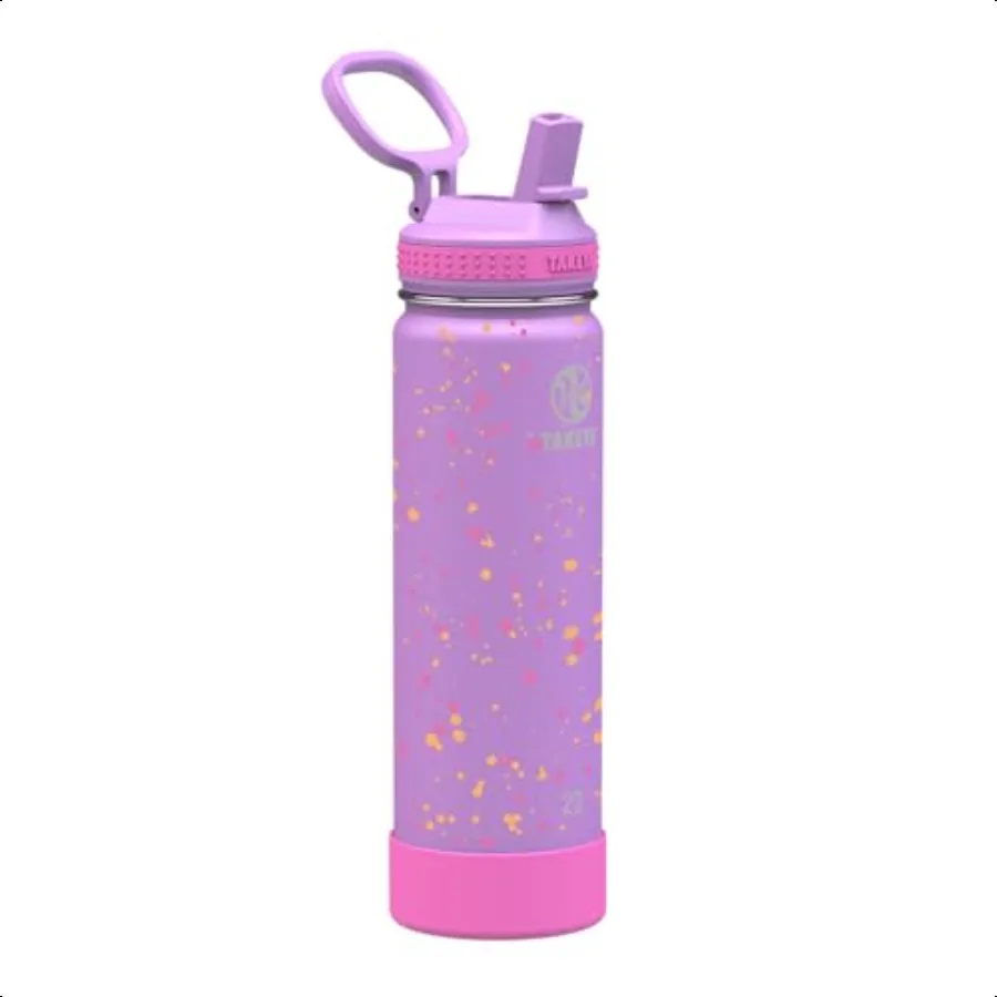 

Actives Water Bottle with Straw Lid Bottle with Double Stainl Steel Insulation Dishwasher Safe BPAFree Bottle with Straw Lid Re