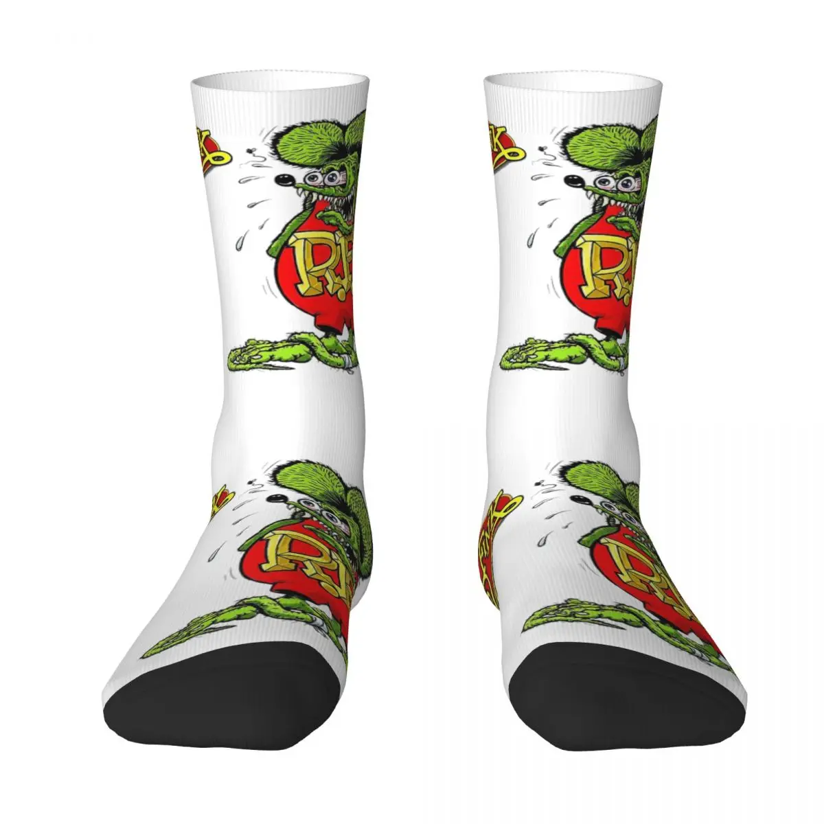 Rat Fink Harajuku Tales Of The Rat Fink Men Women Round neck Socks Cycling Novelty Spring Summer Autumn Winter Stockings Gift