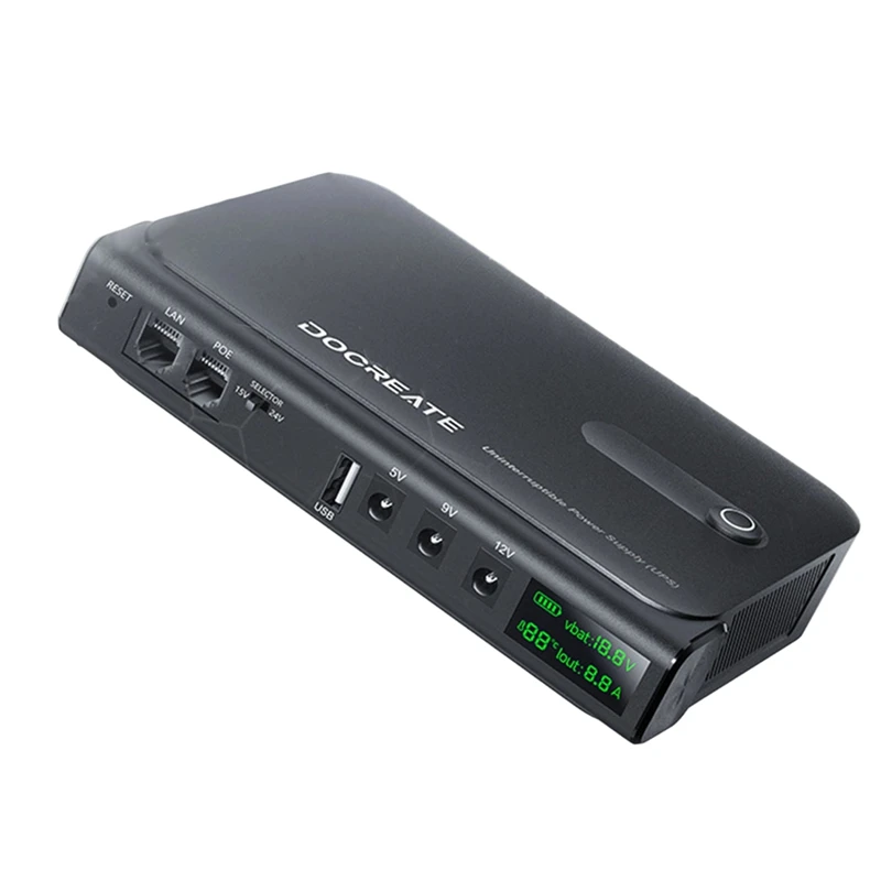 36W Mini DC 12V MINI UPS for Router Mini UPS Uninterrupted Power Supply Monitoring Battery Life Power Supply US Plug