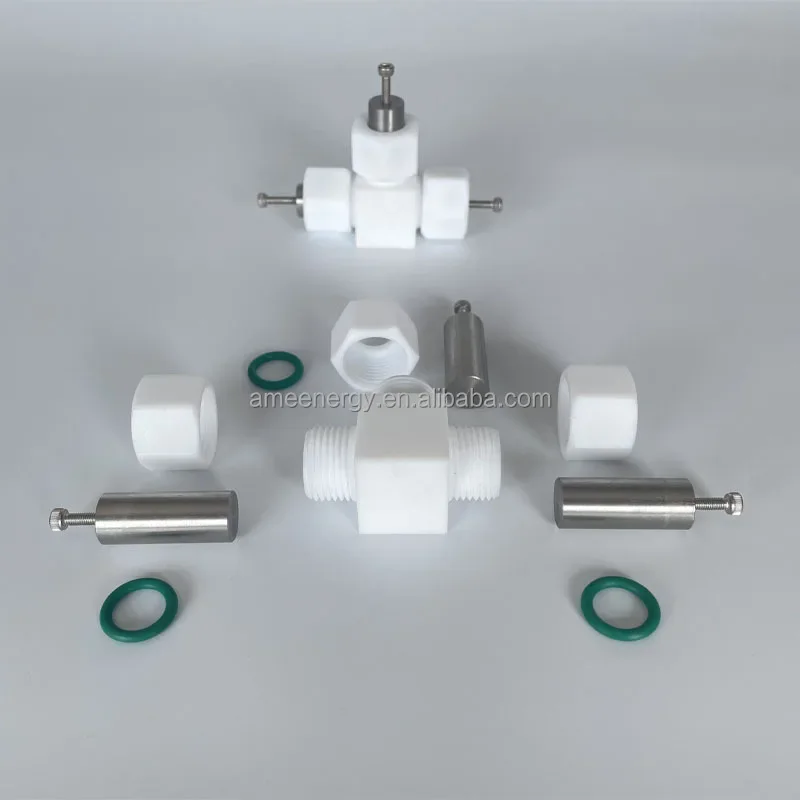 เซลล์จำลองแบบ Swagelok สำหรับการทดสอบแบตเตอรี่ลิเธียมไอออนด้วยเซลล์สามขั้วแบบ Swagelok