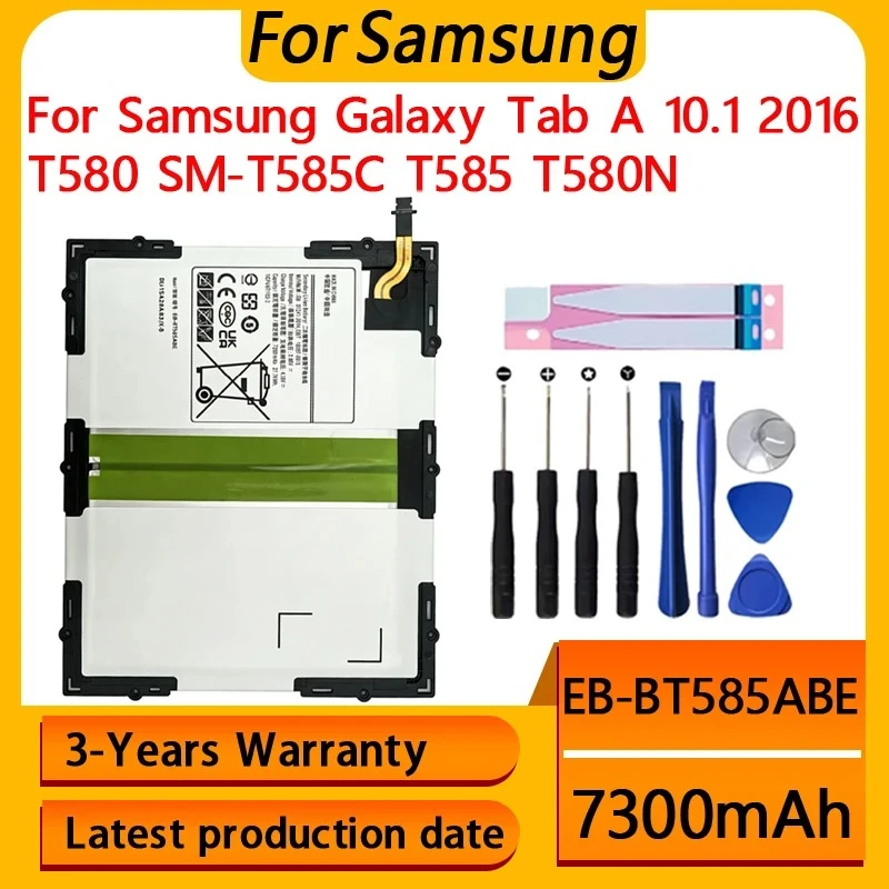 Fast Shipping EB-BT585ABE EB-BT585ABA Battery 7300mAh For Samsung Galaxy Tab A10.1 2016 T585C BT580 T585 SM-T585 Batteries+Tools
