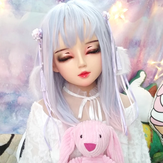 

(Mian06) Женская милая девушка Смола Половина головы Кигуруми BJD Глаза Crossdress Косплей Японское аниме Ролевая маска Лолиты с глазами и париком