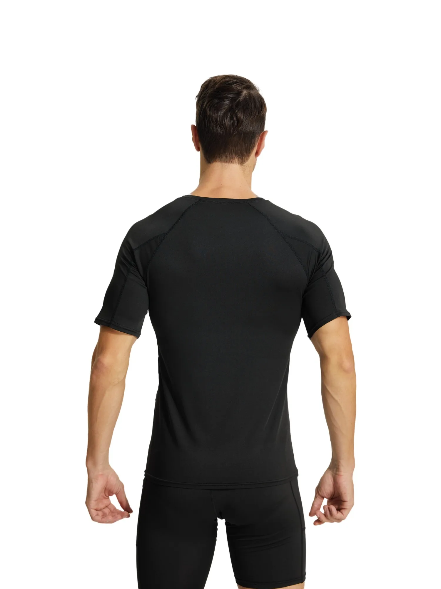 Mens T Shirt Outdoor Training Fitness Gym Jogging Running Sweatshirt Men Compression Shirts Tight Elastic Breathable Tops