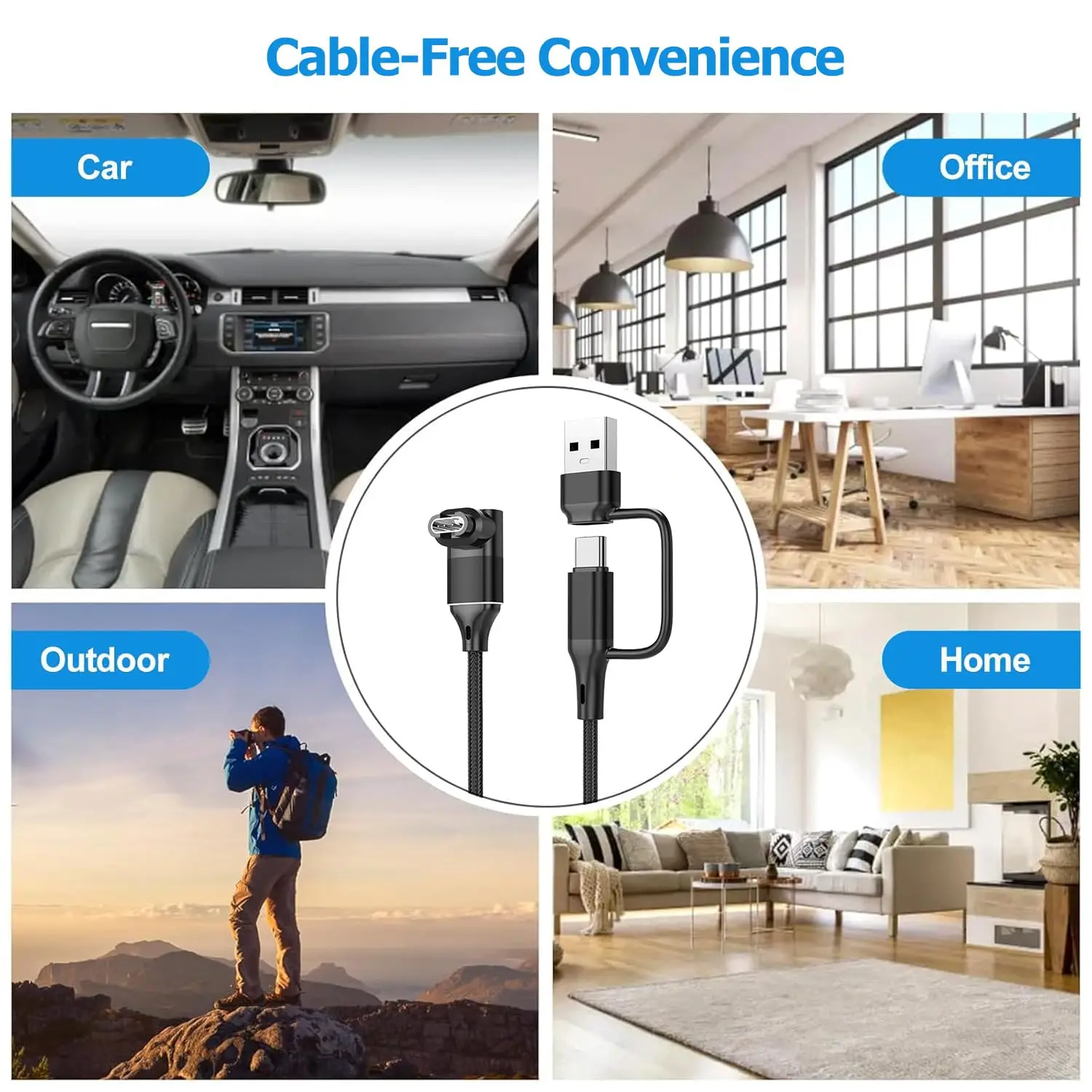 JavicTech 2 In 1Charging Cable Charging Cable for Garmin Fenix7/7S/6X/5S/5X/5S/5Plus/935/945/s40 Smart Watches Universal Cable